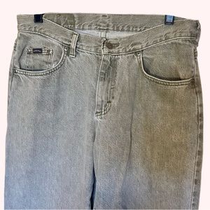 Vintage green Riders straight leg denim pants washed out green 27